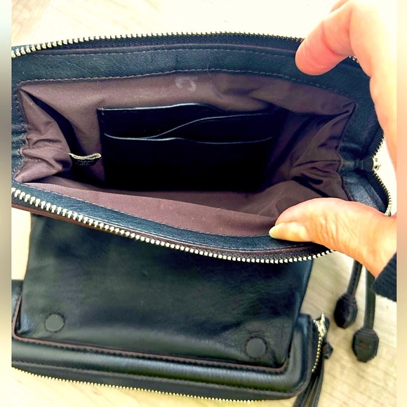 Cole Haan black (brown stitch) wallet/wristlet - Picture 2 of 5